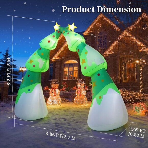 ⚡8.2FT Christmas Inflatables with Built-in LED Light Yard Outdoor Decorations - Picture 2 of 13
